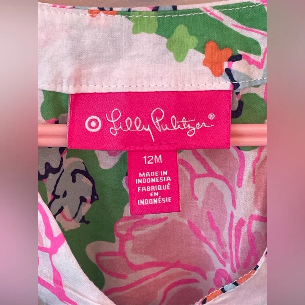 Lilly Pulitzer Target Baby Girls 12m Floral Pink Kaftan Top